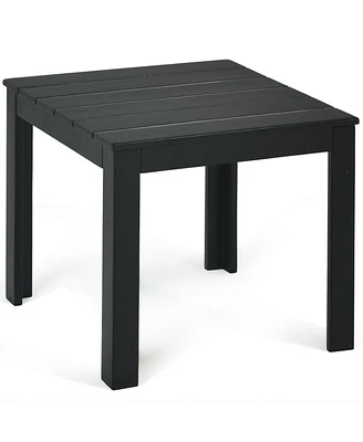 Sugift Wooden Square Patio Coffee Bistro Table-Black