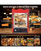 WeChef 3 Tier Commercial Food Warmer Display Case Countertop Pizza Top Rack 600W