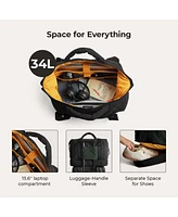 Bagsmart Walker 34L Laptop Duffle with Shoe Compartment Tangerine