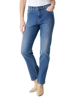 Gloria Vanderbilt Women's Amanda Embellished Straight Jeans