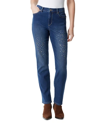 Gloria Vanderbilt Women's Amanda Embellished Straight Jeans