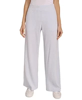 Calvin Klein Women's Brushed Rib Wide-Leg Pants
