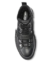 Karl Lagerfeld Men's Camo Front Logo Strap Buckle Lug Sole Boot