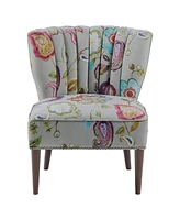 Lindley Floral Fabric Accent Chair