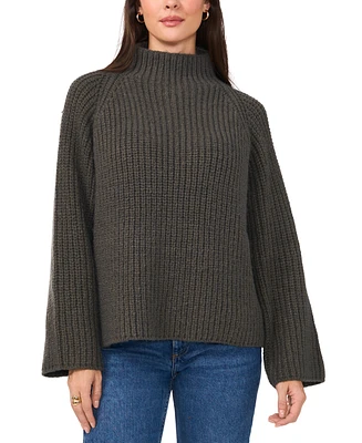 Vince Camuto Women's Ribbed Funnel-Neck Raglan Sleeve Sweater