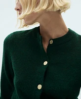 Mango Women's Jewel Button Detail Knitted Cardigan
