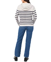 Vince Camuto Women's Striped Hoodie Sweater