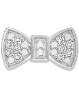 Wrapped Diamond Single Stud Earring (1/20 ct. t.w.) in 10k White or Yellow Gold, Exclusively at Macy's