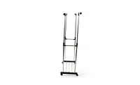 Slickblue Adjustable Dual-Bar Clothes Rack with Vertical & Horizontal Stretch and Shoe Shelf, Silver