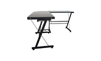 Slickblue Durable Black L-Shaped Stalinite Splicing Computer Desk 402C for Efficient Workspace Organization