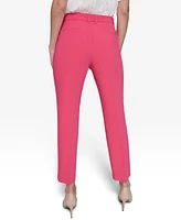 Karl Lagerfeld Paris Women's Tab-Waist Slim Ankle Pants