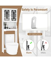 Sugift Bathroom Spacesaver Over the Toilet Door Storage Cabinet