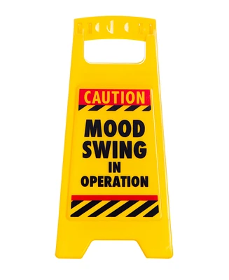 Boxer Gifts Mood Swing Gag Warning Sign