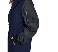Karl Lagerfeld Paris Women's Double-Breasted Notch-Collar Coat