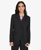 Calvin Klein Women's Asymmetric Scuba-Crepe Blazer