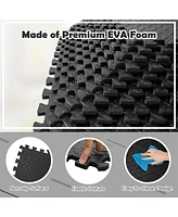 Hongge 12-Piece Puzzle Interlocking Flooring Mat with Anti-Slip and Waterproof Surface