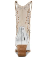 Dv Dolce Vita Women's Aledo Contrast Stitch Studded Cowboy Boots