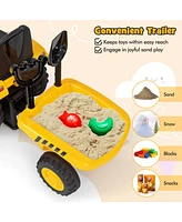 Hongge Kids Ride on Tractor Licensed Caterpillar with Detachable Trailer No Power