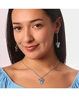 Disney Lilo & Stitch Pave Crystal Pendant Necklace - Cute Character Jewelry