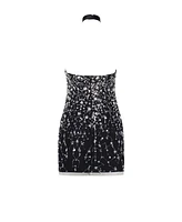Milla Women's Striking Halterneck Crystal-Embellished Mini Dress