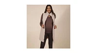 Women's Woven Full-Zip Sleeveless Quilted Puffer Vest - Motherhood Maternity