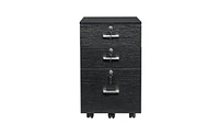 Slickblue Fch Wood Grain Filing Cabinet with Three Drawers, Made of Durable Density Board for Office Organization