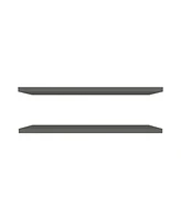 Fm Furniture Greer Floating Shelf in Melamine x2, Grey
