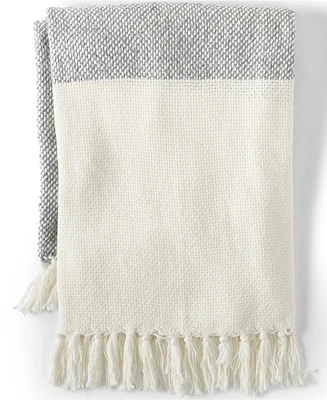 Lands' End Color Block Throw Blanket