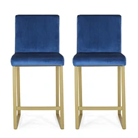 Luxurious Velvet Barstools: Modern Glam With Iron Legs