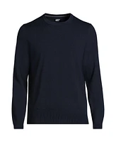 Lands' End Big & Tall Fine Gauge Cotton Crew Neck Sweater