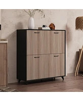 Famapy 4 Door Sideboard Accent Storage Cabinet