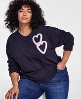 Tommy Hilfiger Plus Size Heart Sweatshirt Th Flex Gramercy Pull On Jeans