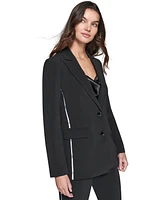 Karl Lagerfeld Paris Women's Contrast-Trim Blazer