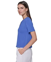 Karl Lagerfeld Paris Women's Cutout Embellished Tee
