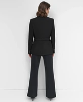 Dkny Petite Belt Hardware One-Button Blazer