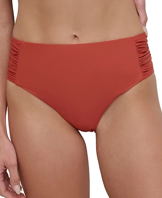 Dkny Women's High-Waist Side-Shirred Bikini Bottoms
