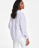 Lucky Brand Women's Lace-Trim Gauze Shirt