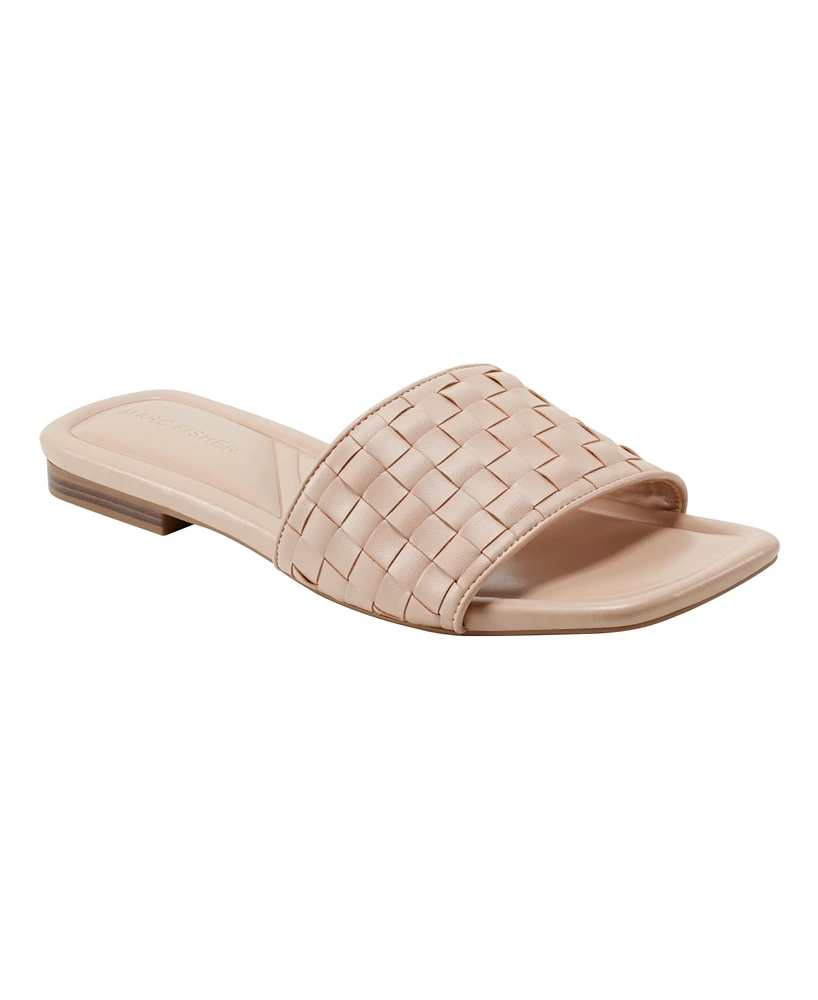 Marc Fisher Women's Lecee Square Toe Casual Sandals