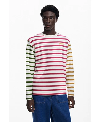 Desigual Men's Multicolor striped T-shirt