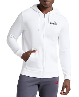 Puma Men's Zip-Front Long Sleeve Small Logo Fleece Hoodie