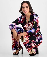 I.n.c. International Concepts Petite Printed Surplice-Neck Jumpsuit, Exclusively at Macy's