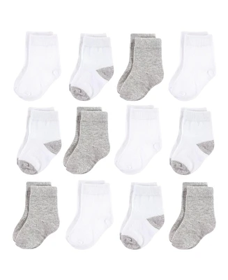 Hudson Baby Boys Unisex Cotton Rich Newborn and Terry Socks, Months
