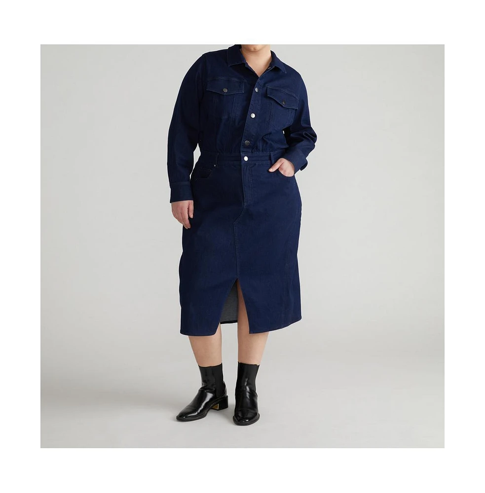 Universal Standard Plus Size Dakota Denim Dress - Effortless Style and Comfort