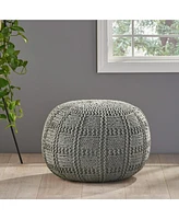 Streamdale Furniture Yuny Knitted Cotton 20 X 20 Round Pouf