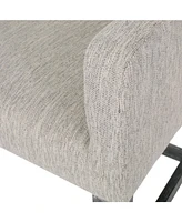 Upholstered 26 Inch Counter Stool - Light Gray/Gray