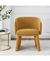 Streamdale Furniture Modern style simple and elegant chair, orange leisure chair, suitable for dining/bedroom/living room/reception desk (assembly req
