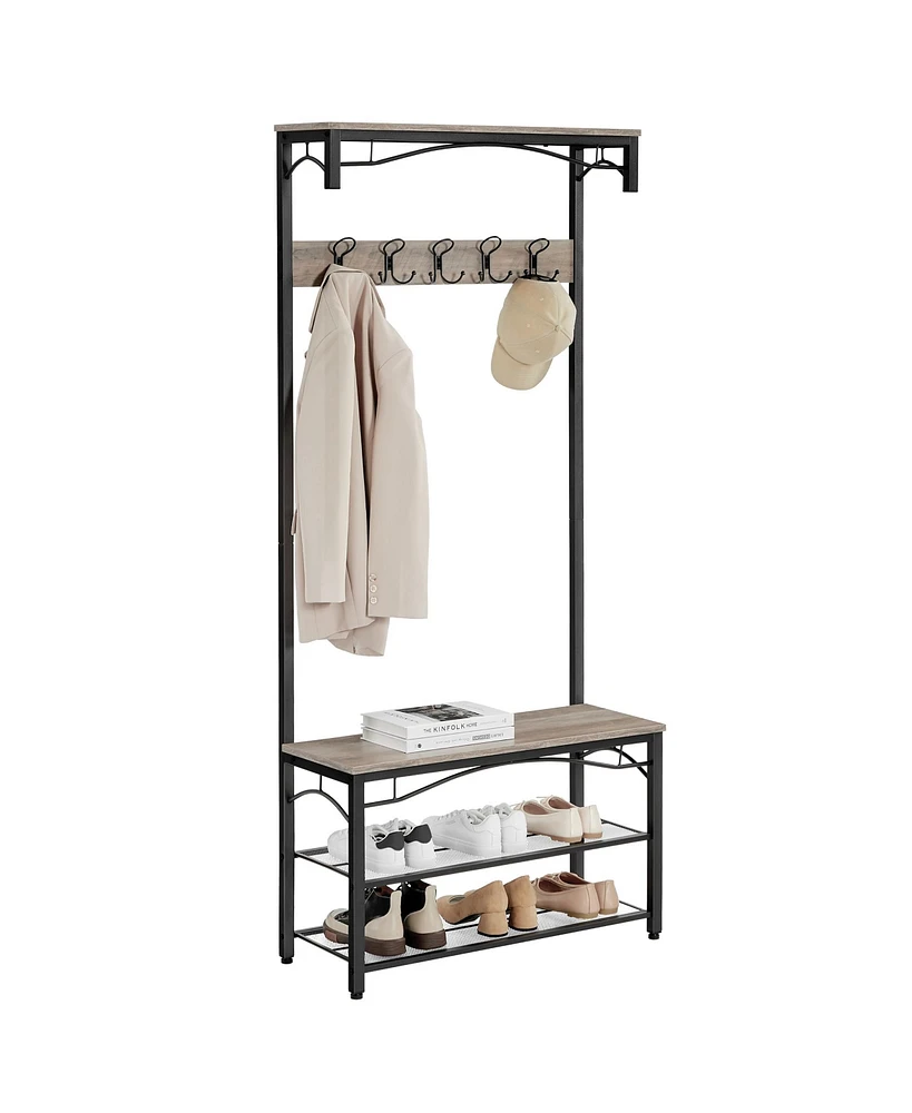 Songmics Home Coat Rack with Shoe Storage