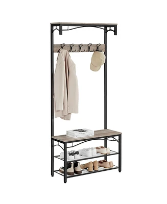 Songmics Home Coat Rack with Shoe Storage