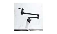 Slickblue Folding Pot Filler Faucet Wall Mount for Space-Saving Convenience in the Kitchen