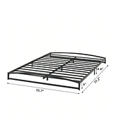 gaomon Bed Frame, 6 Inch Low Profile Platform Bed Frame, Heavy Duty Metal Full Size Bed, Mattress Foundation With Steel Slat Support, 6 Inch Height, E